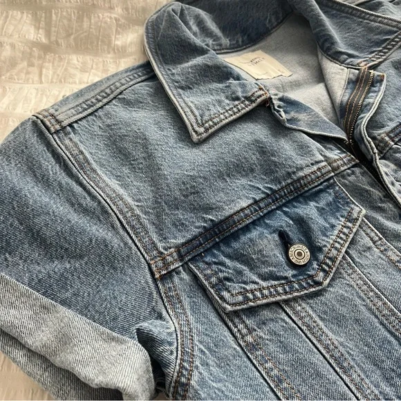 Abercrombie and Fitch 90s Relaxed Denim Jumpsuit Medium Tall - Picture 5 of 8